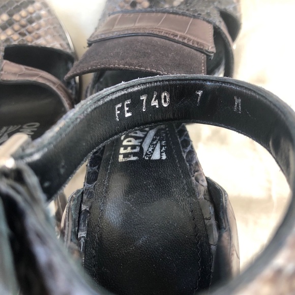 Ferragamo Lexus Python Platform Size 7 New - Picture 8 of 8